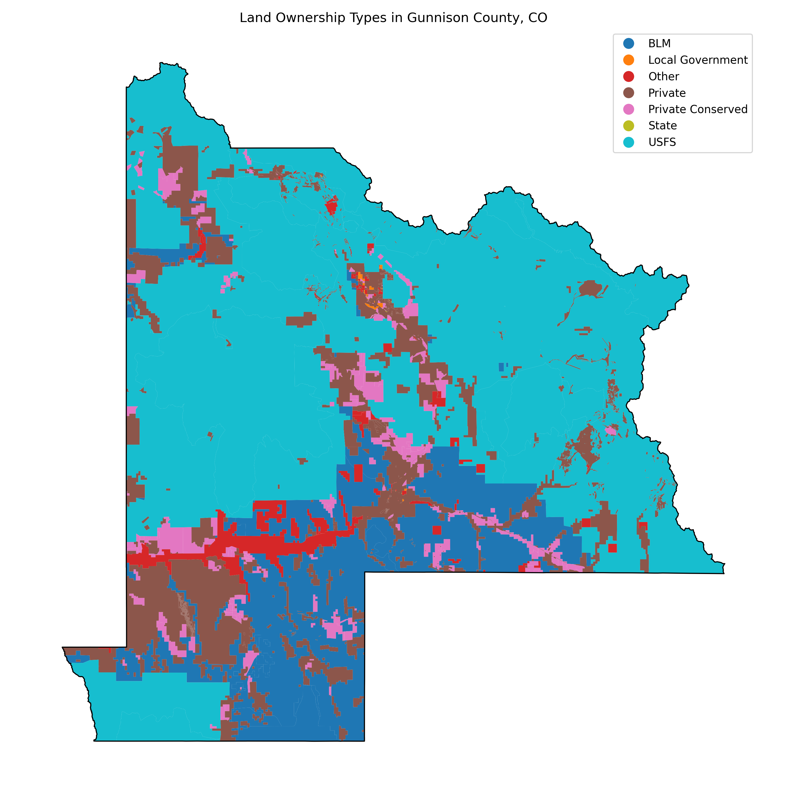 Land Ownership Map - Gunnison County